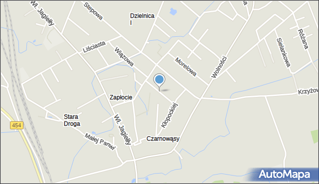 Opole, Bursztynowa, mapa Opola