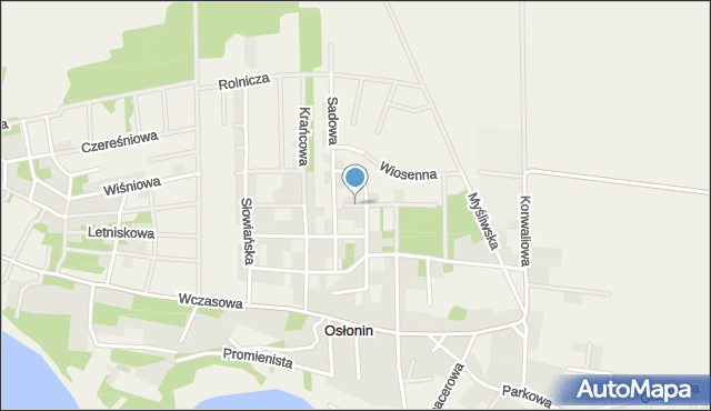 Osłonin, Bukowa, mapa Osłonin