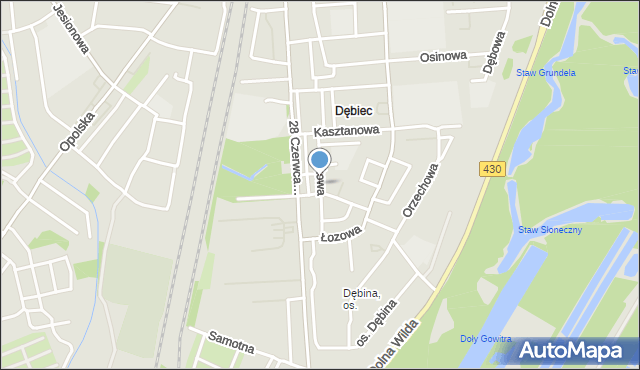 Poznań, Bukowa, mapa Poznania