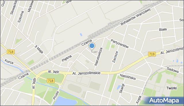 Pruszków, Bursowa, mapa Pruszków