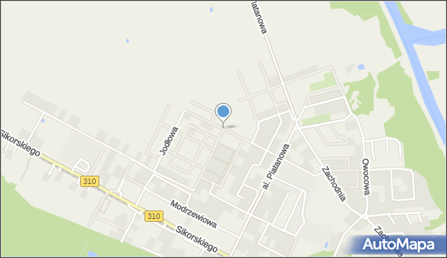 Psarskie gmina Śrem, Bukowa, mapa Psarskie gmina Śrem