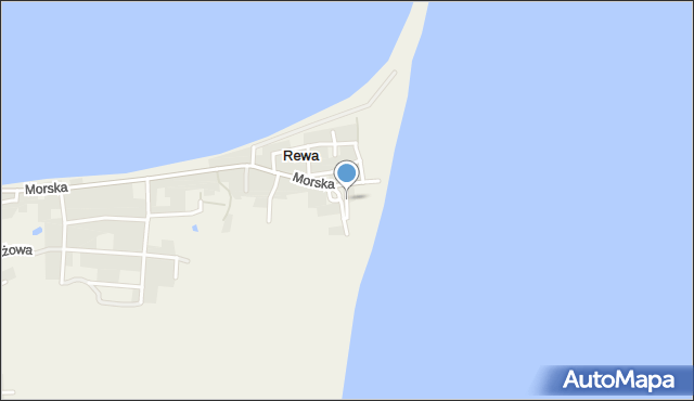 Rewa, Bursztynowa, mapa Rewa