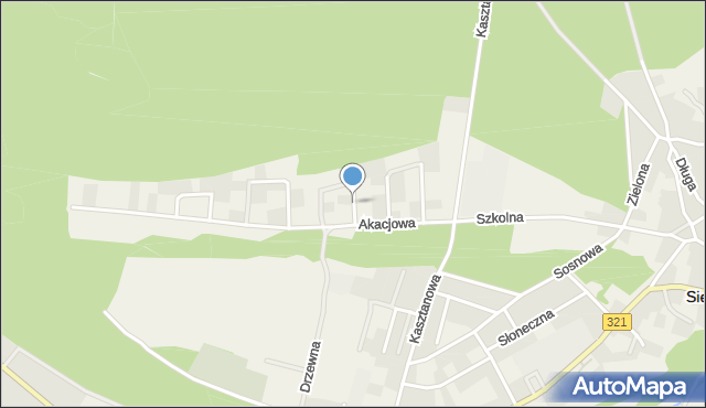 Siedlisko powiat nowosolski, Bukowa, mapa Siedlisko powiat nowosolski