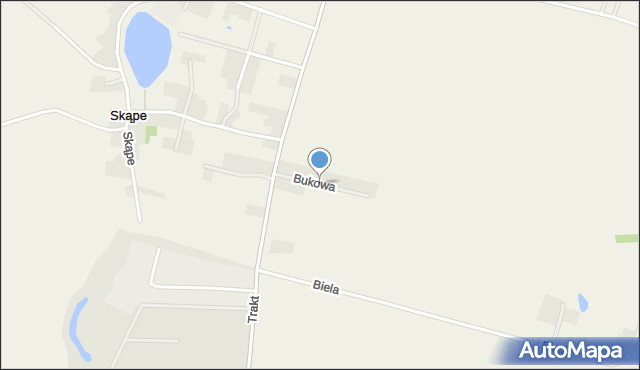 Skąpe gmina Chełmża, Bukowa, mapa Skąpe gmina Chełmża
