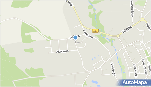 Sulęcin, Bukowa, mapa Sulęcin