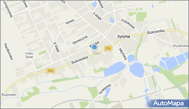 Syrynia, Bukowska, mapa Syrynia