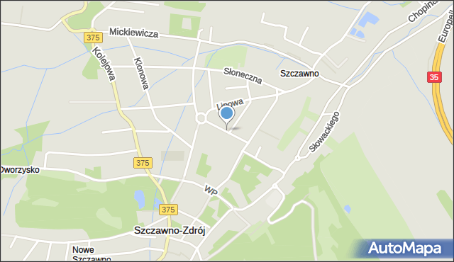 Szczawno-Zdrój, Bukowa, mapa Szczawno-Zdrój