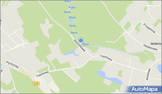 Szczecin, Buczynowa, mapa Szczecina