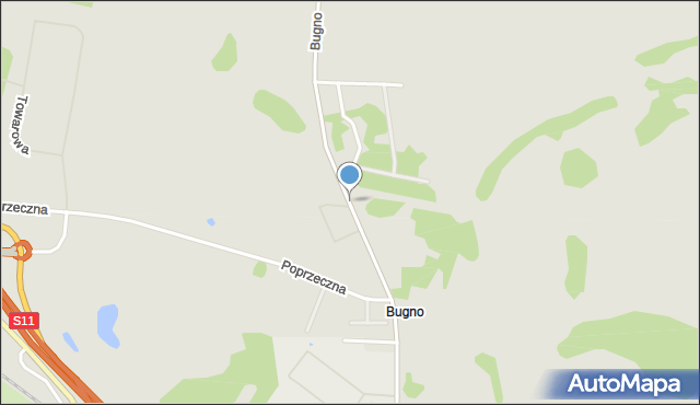 Szczecinek, Bugno, mapa Szczecinek