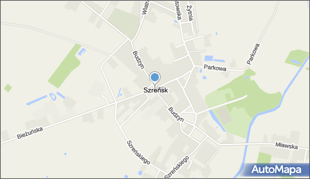 Szreńsk, Budzyn, mapa Szreńsk