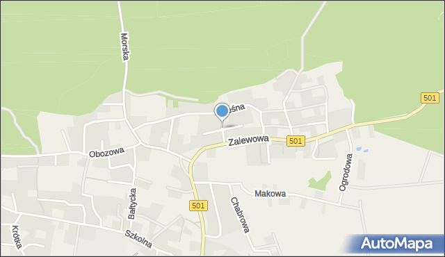 Sztutowo, Bursztynowa, mapa Sztutowo