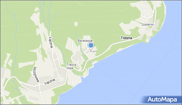 Tresna, Bukowa, mapa Tresna