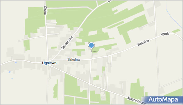 Ugniewo, Bursztynowa, mapa Ugniewo