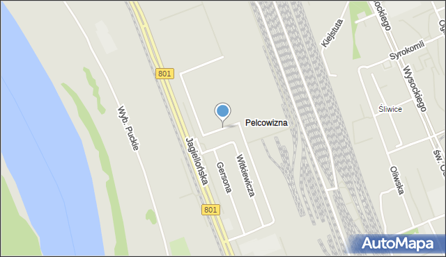 Warszawa, Budzińskiej-Tylickiej Justyny, mapa Warszawy