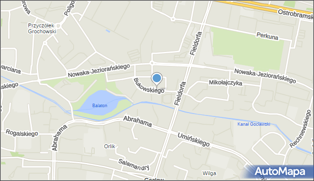 Warszawa, Bukowskiego Jerzego, mapa Warszawy