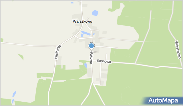 Warszkowo gmina Wejherowo, Bukowa, mapa Warszkowo gmina Wejherowo