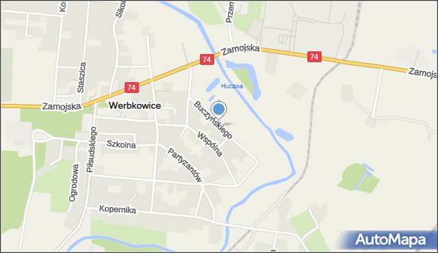 Werbkowice, Buczyńskiego Stanisława, mapa Werbkowice