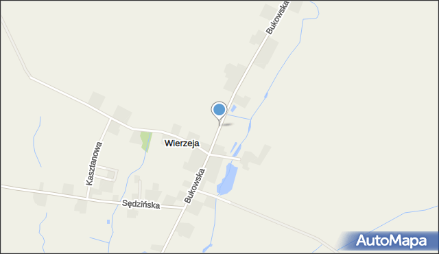 Wierzeja, Bukowska, mapa Wierzeja