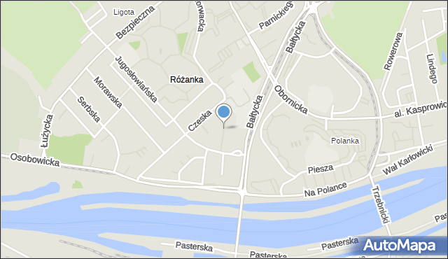 Wrocław, Bułgarska, mapa Wrocławia