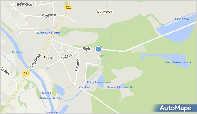 Zabrze, Bujoczka Franciszka, mapa Zabrza