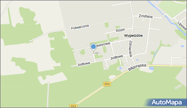 Zwierzyniec powiat zamojski, Bukowa, mapa Zwierzyniec powiat zamojski