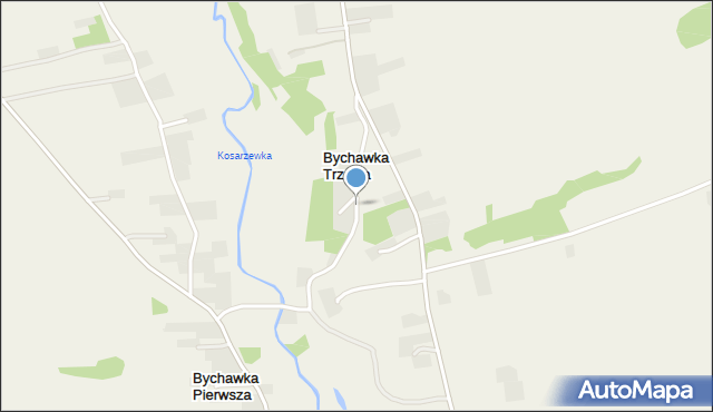 Bychawka Trzecia, Bychawka Trzecia, mapa Bychawka Trzecia