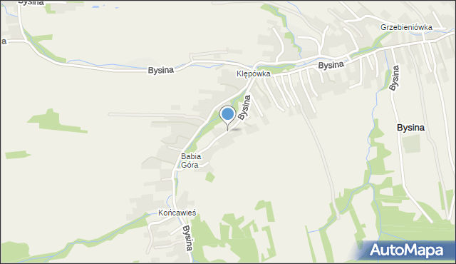 Bysina, Bysina, mapa Bysina