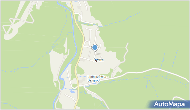 Bystre gmina Baligród, Bystre, mapa Bystre gmina Baligród