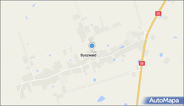 Byszwałd, Byszwałd, mapa Byszwałd