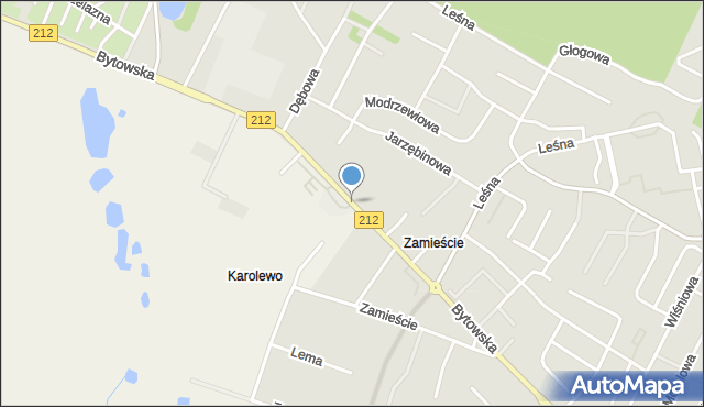 Chojnice, Bytowska, mapa Chojnic