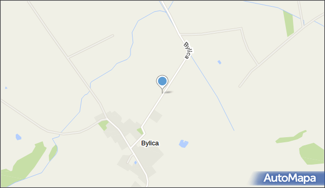 Jezierzany gmina Postomino, Bylica, mapa Jezierzany gmina Postomino
