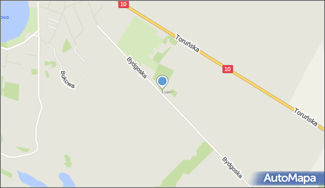 Kalisz Pomorski, Bydgoska, mapa Kalisz Pomorski