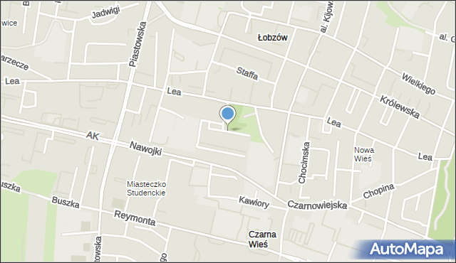 Kraków, Bydgoska, mapa Krakowa