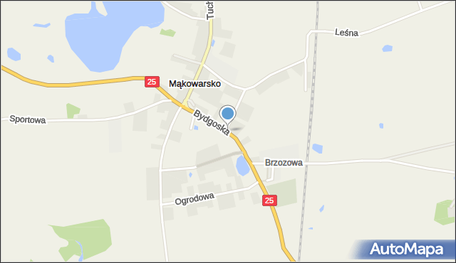 Mąkowarsko, Bydgoska, mapa Mąkowarsko