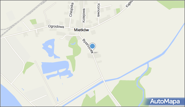 Mietków, Bystrzycka, mapa Mietków