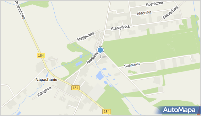 Napachanie, Bystra, mapa Napachanie