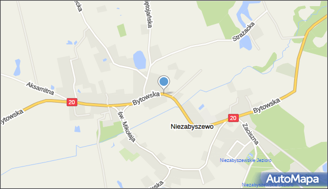 Niezabyszewo, Bytowska, mapa Niezabyszewo