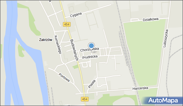 Opole, Bytomska, mapa Opola