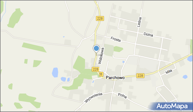 Parchowo powiat bytowski, Bytowska, mapa Parchowo powiat bytowski