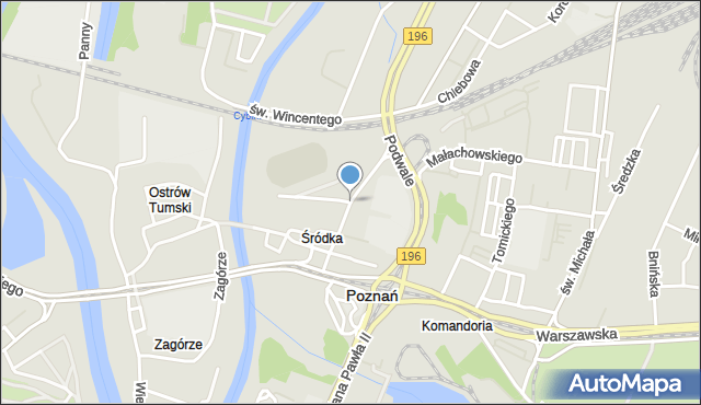 Poznań, Bydgoska, mapa Poznania
