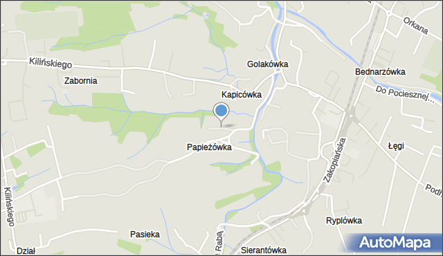 Rabka-Zdrój, Bystra, mapa Rabka-Zdrój