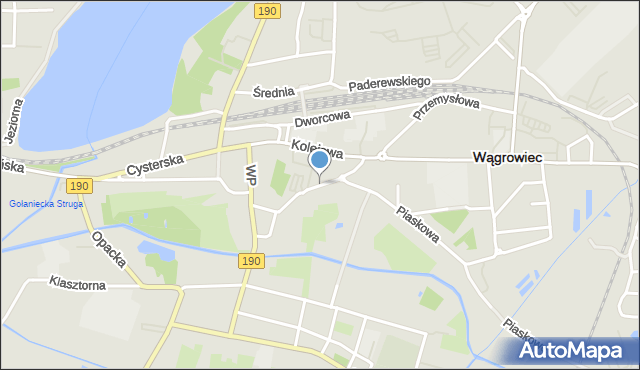 Wągrowiec, Bydgoska, mapa Wągrowiec