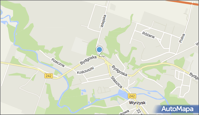 Wyrzysk, Bydgoska, mapa Wyrzysk