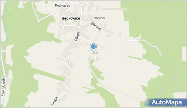 Będkowice gmina Wielka Wieś, Bzowskich, mapa Będkowice gmina Wielka Wieś