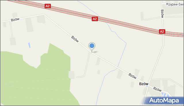 Bzów, Bzów, mapa Bzów