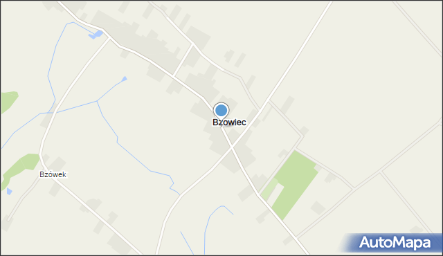 Bzowiec gmina Rudnik, Bzowiec, mapa Bzowiec gmina Rudnik