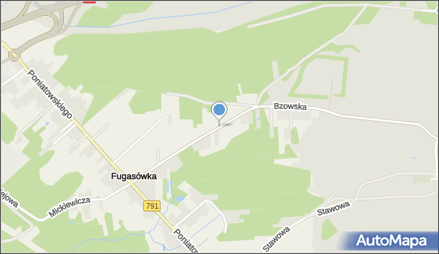 Fugasówka, Bzowska, mapa Fugasówka