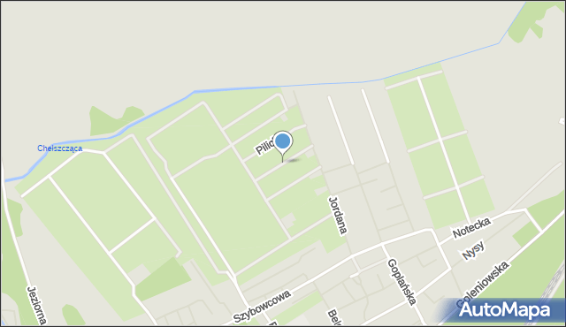 Szczecin, Bzurska, mapa Szczecina