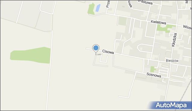 Bielany Wrocławskie, Cedrowa, mapa Bielany Wrocławskie