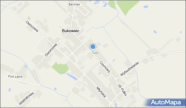 Bukowiec powiat świecki, Ceynowy Floriana, dr., mapa Bukowiec powiat świecki